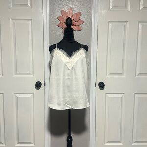 Express cream lace camisole - size large